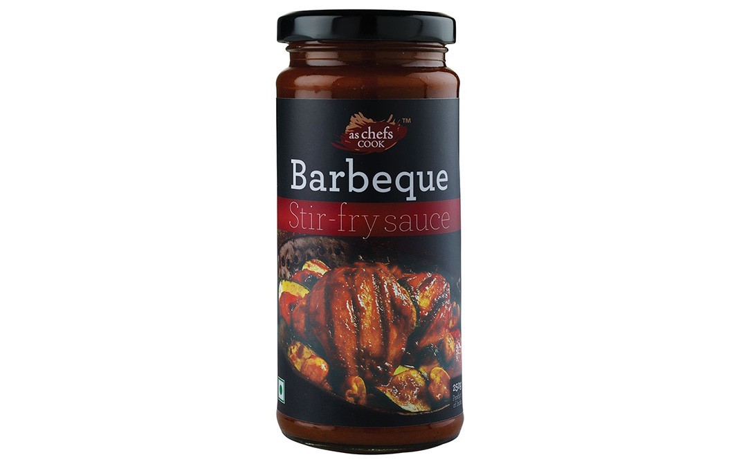 As Chefs Cook Barbeque Stir-Fry Sauce   Glass Jar  250 grams